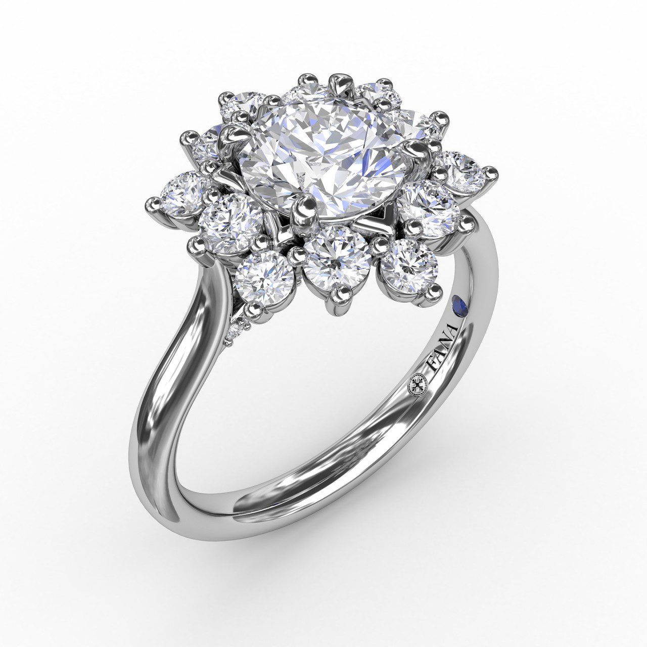 Buy Cluster Diamond Ring on 18k White Gold VS Diamonds Ring UK Size K BHS  Online in India - Etsy