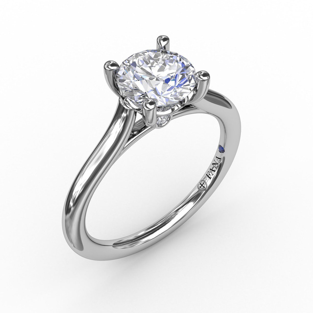 kever Verplaatsbaar Onvervangbaar Classic Round Diamond Solitaire Engagement Ring With Cathedral Setting -  Strickland Jewelers