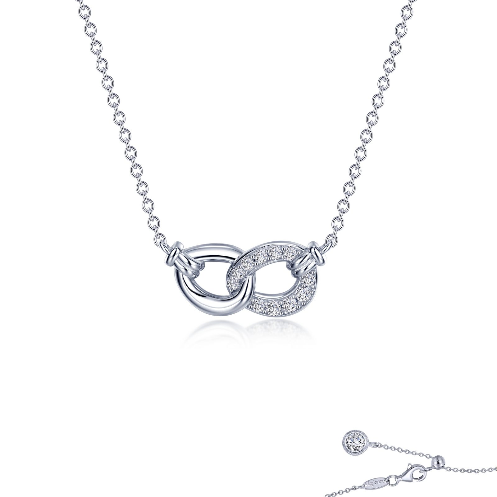 925 Silver Circle Necklace, Interlocking Circles Pendant, Circle Link  Choker | eBay